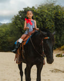 Coradorables GIRLS Palaka Navy Signature Ribbon Dress