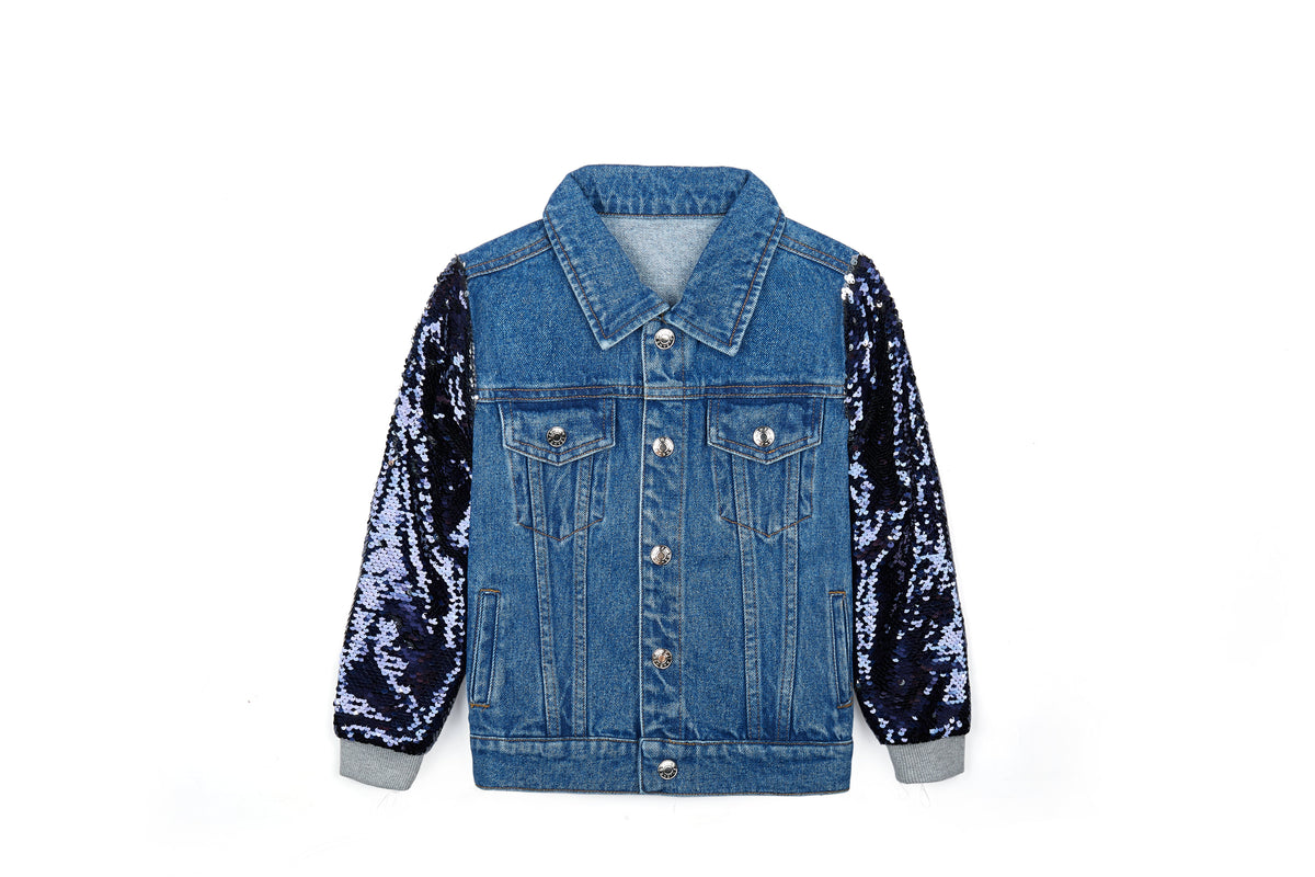 HAMPTON Girls Sequin Denim Jacket