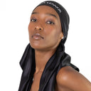 Organic Silk Onyx Black Scarf