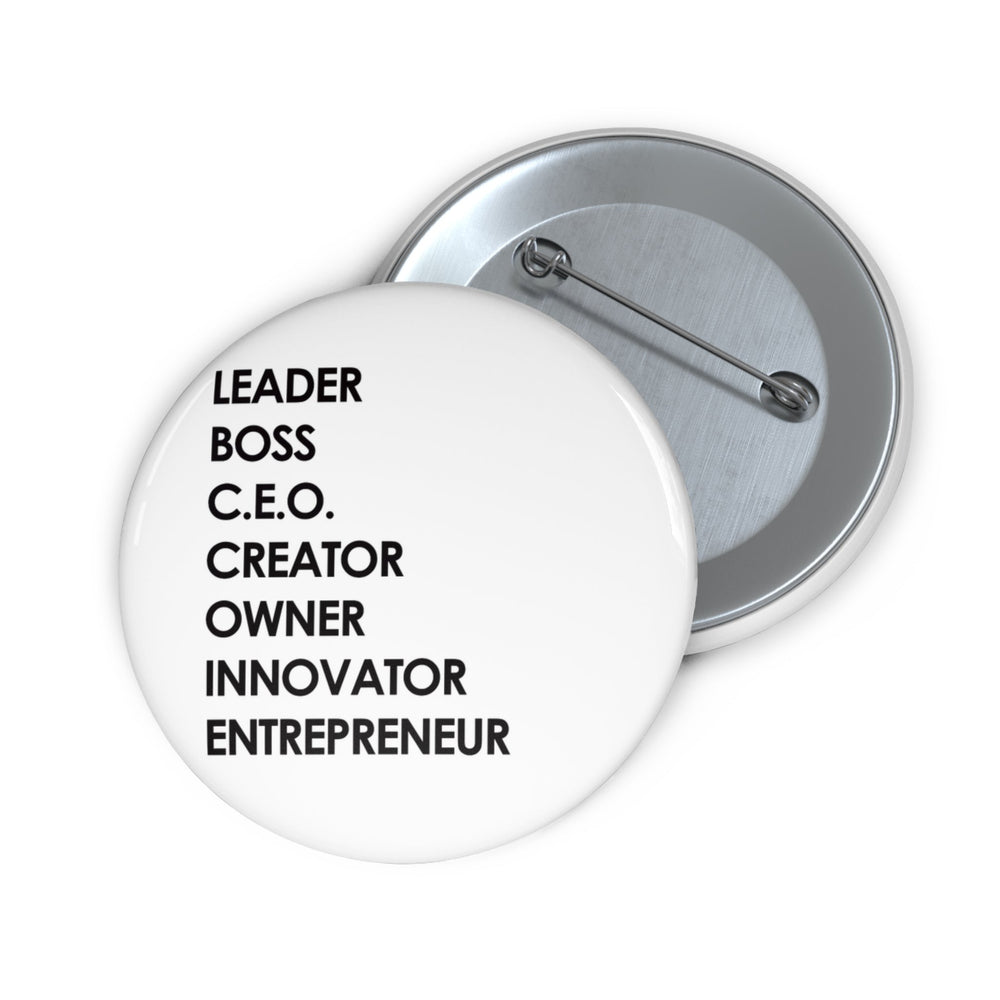 LBC Words Pin Button, White