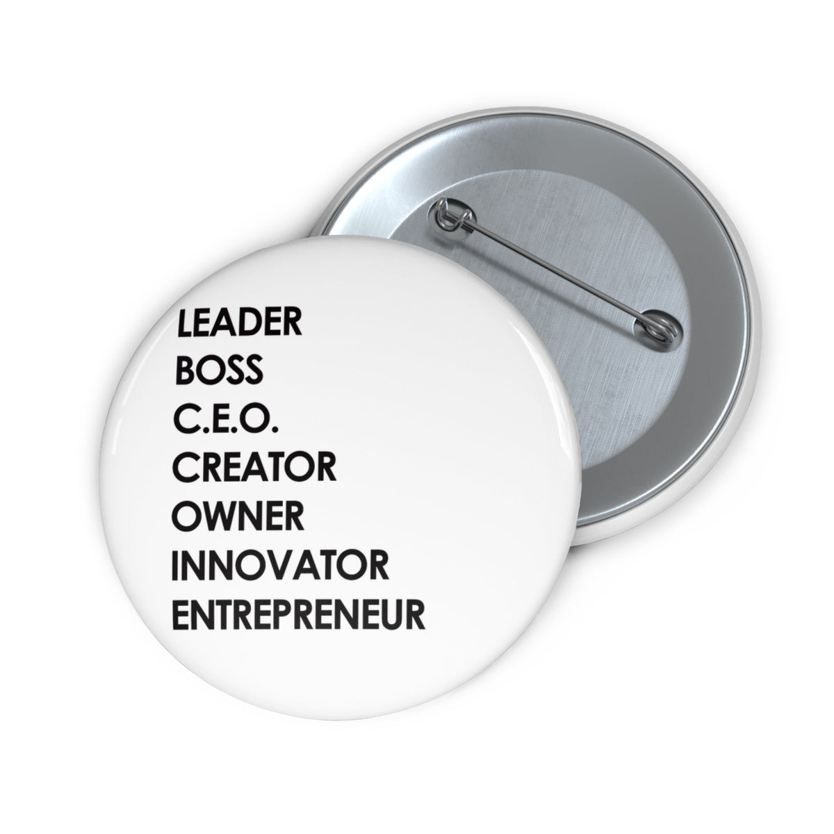 LBC Words Pin Button, White