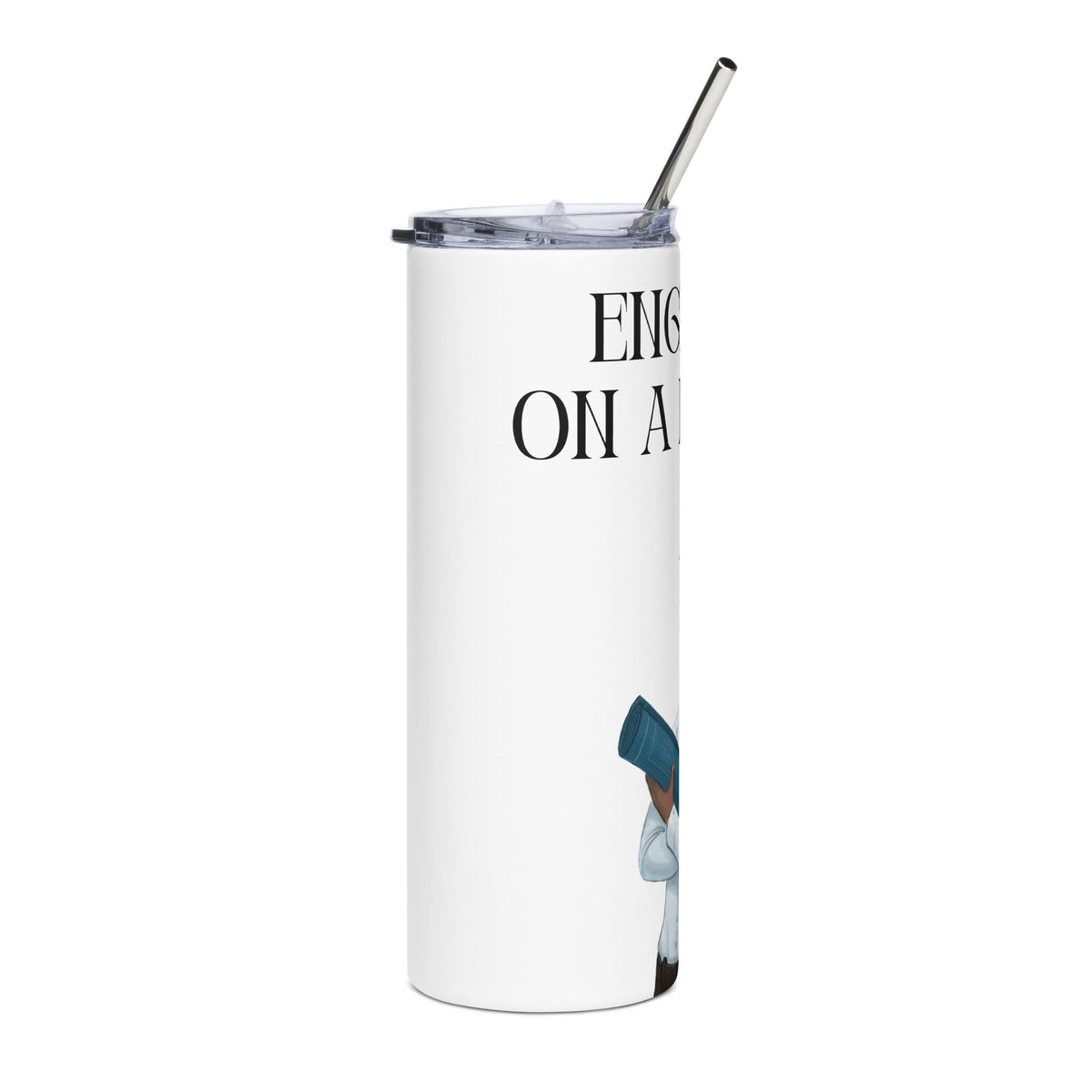 Engineer on a Mission Slim Steel Tumbler