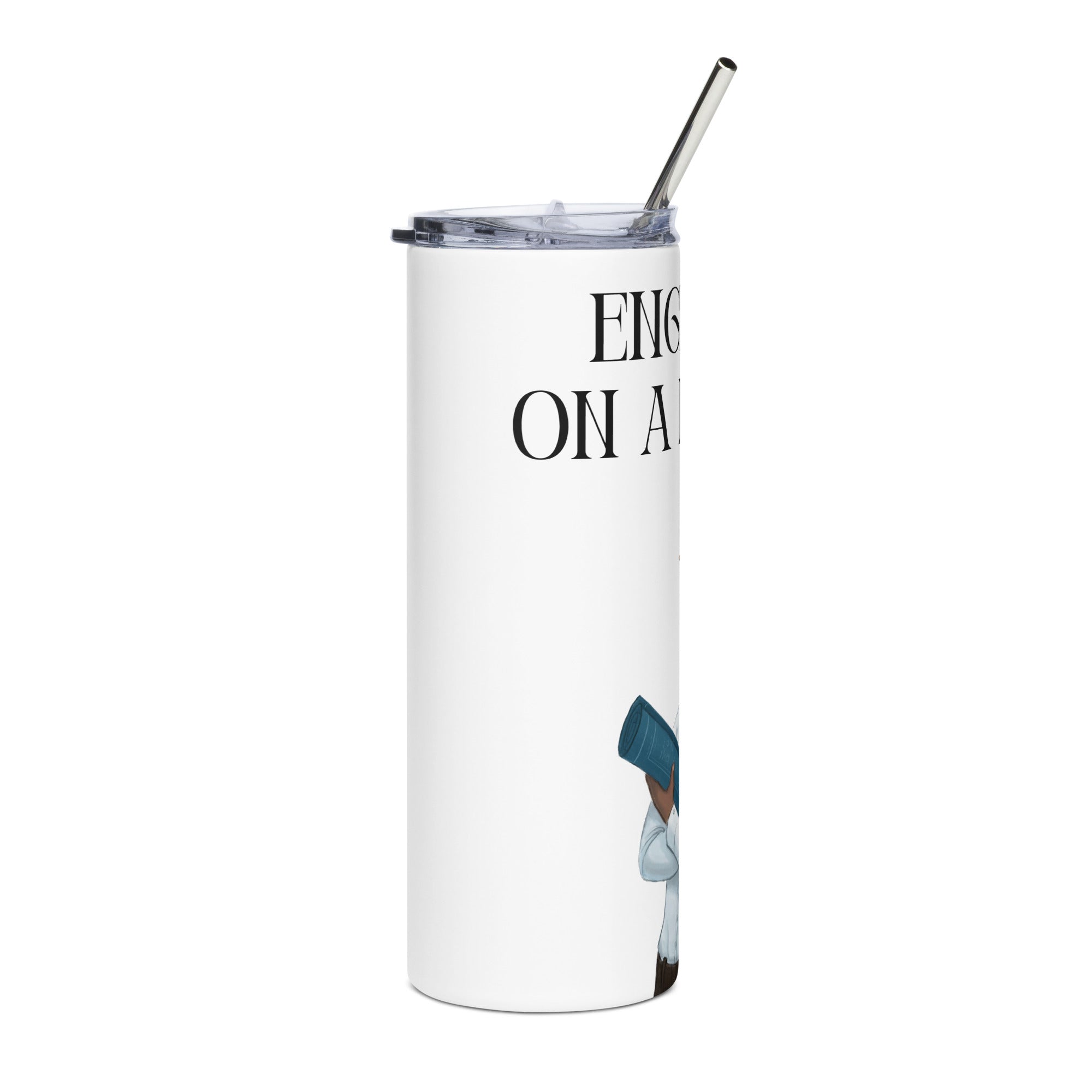 Engineer on a Mission Slim Steel Tumbler