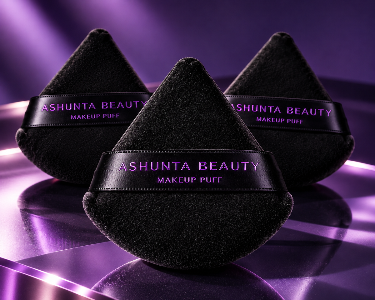Ashunta Sheriff Beauty Velvet Hypoallergenic Ultra Soft Black Puffs (3-Pack)