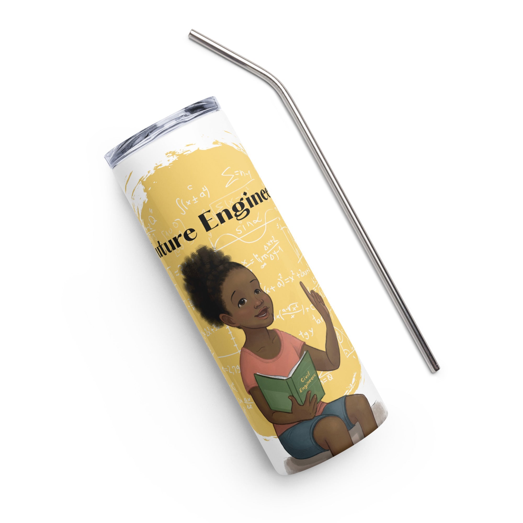 Future Engineer Slim Steel Tumbler - White