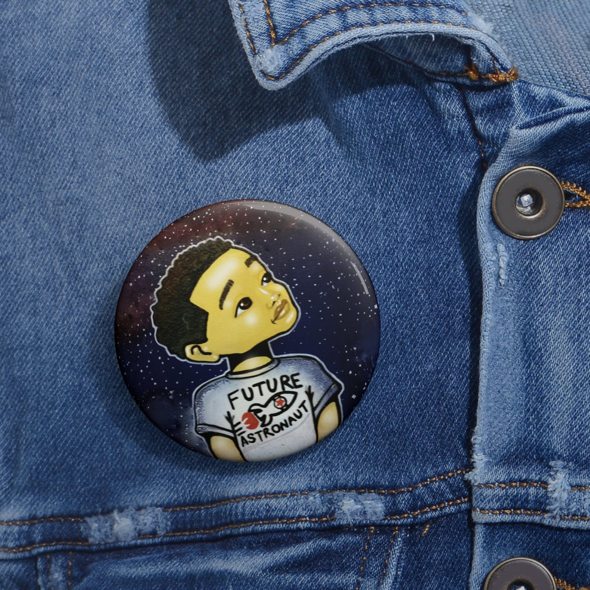 Future Astronaut Pin Button