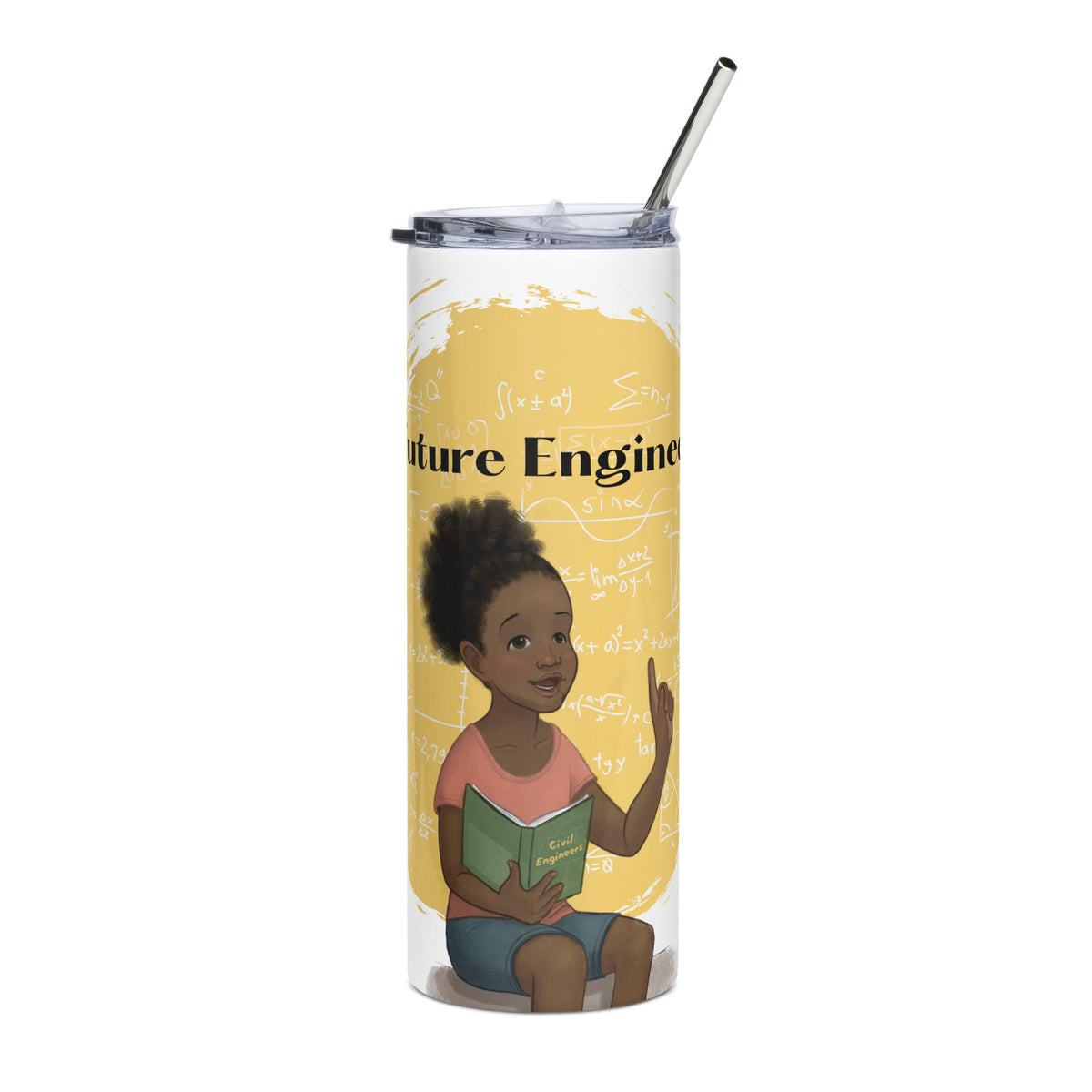 Future Engineer Slim Steel Tumbler - White