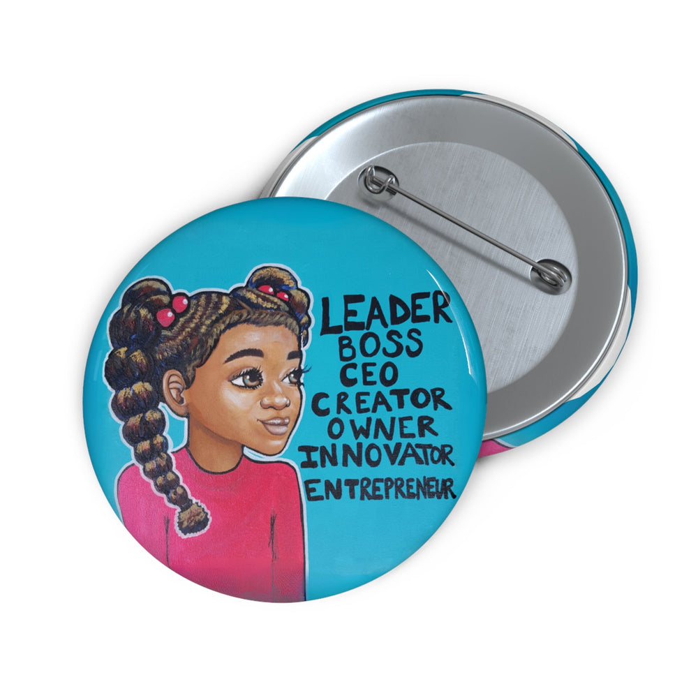Leader Boss CEO Girl Pin Button