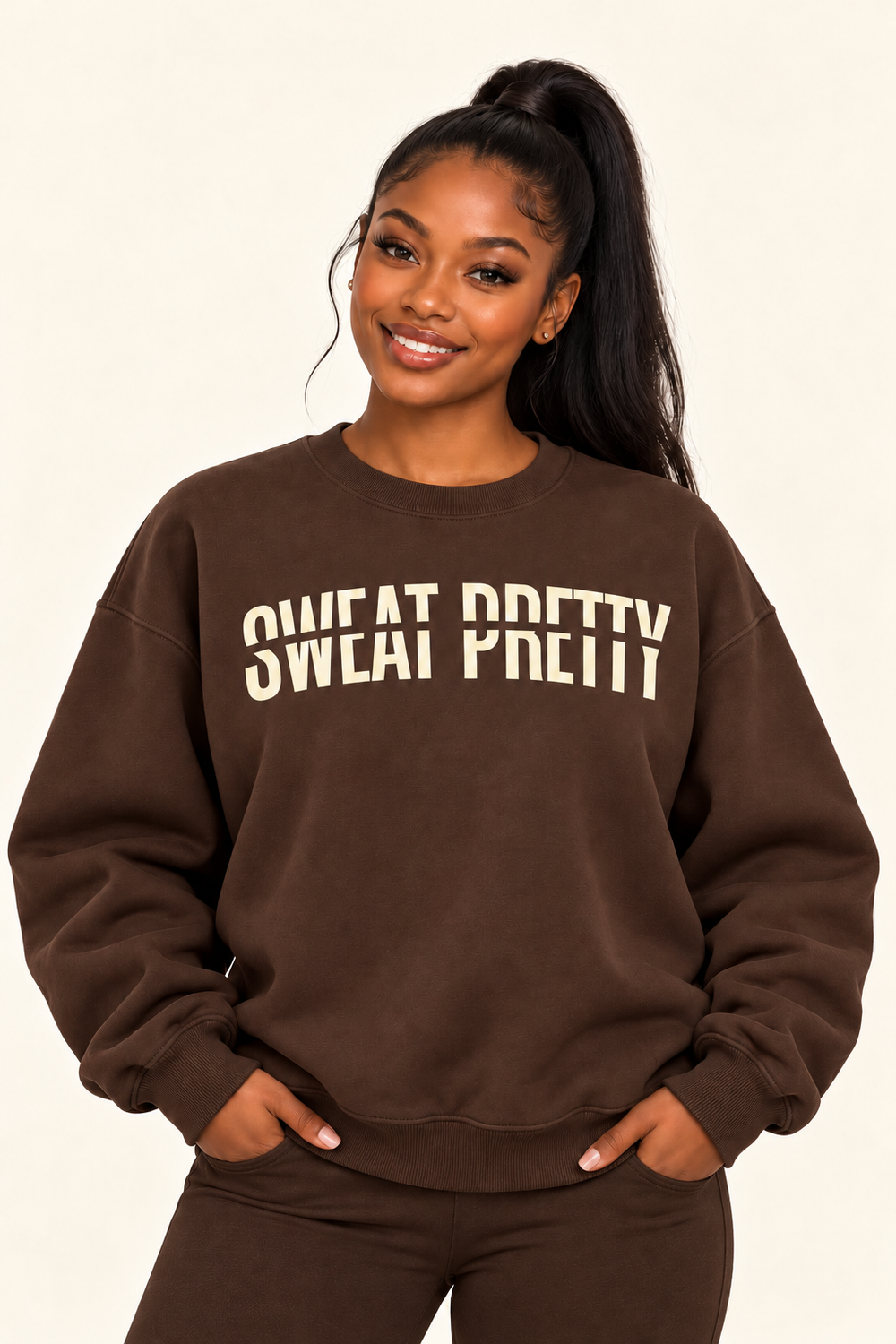 Chocolate Drop Sweat Pretty™ Sweatshirt 🤎