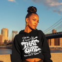 That Girl — White Graffiti Cropped Hoodie | Around the Way Girl Collection