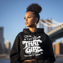 That Girl — White Graffiti Cropped Hoodie | Around the Way Girl Collection