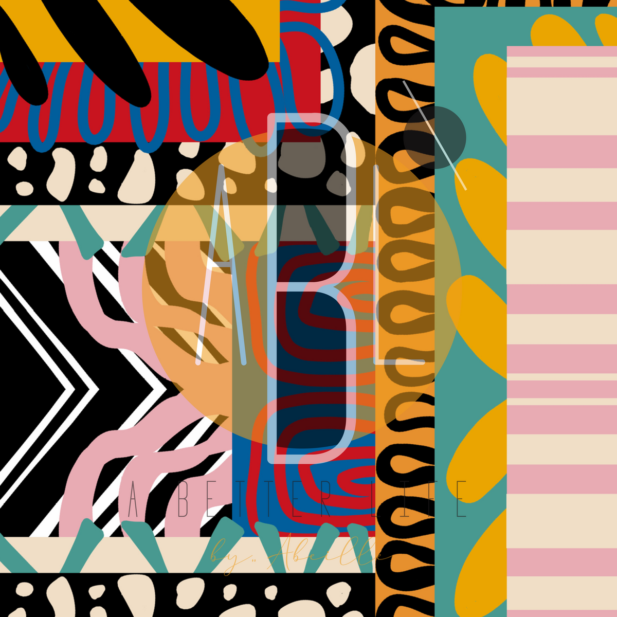 ABEILLE CREATIONS-Adinkra Design (Headwrap)