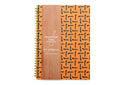 African Print Soft Cover Spiral Notebook - Walking Sticks