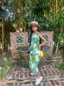 Coradorables GIRLS Monstera 21 Ivory Handkerchief Dress