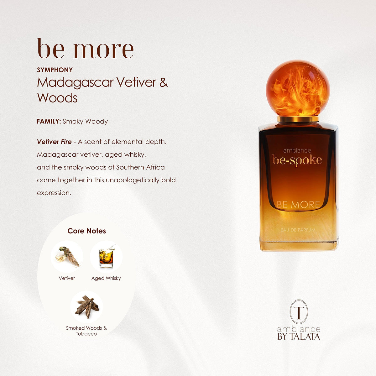 Be More - Madagascar Vetiver & Woods · Eau de Parfum · 50ml + 10ml