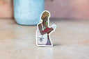 Black Girl Reading Waterproof Vinyl Sticker