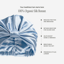 Organic Silk Hair Bonnet Powder Blue