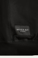 Cotton Black Asymmetrical Zip Hooded Sweatshirt