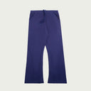 Label-Stitch Blue Cotton Flare Sweatpants