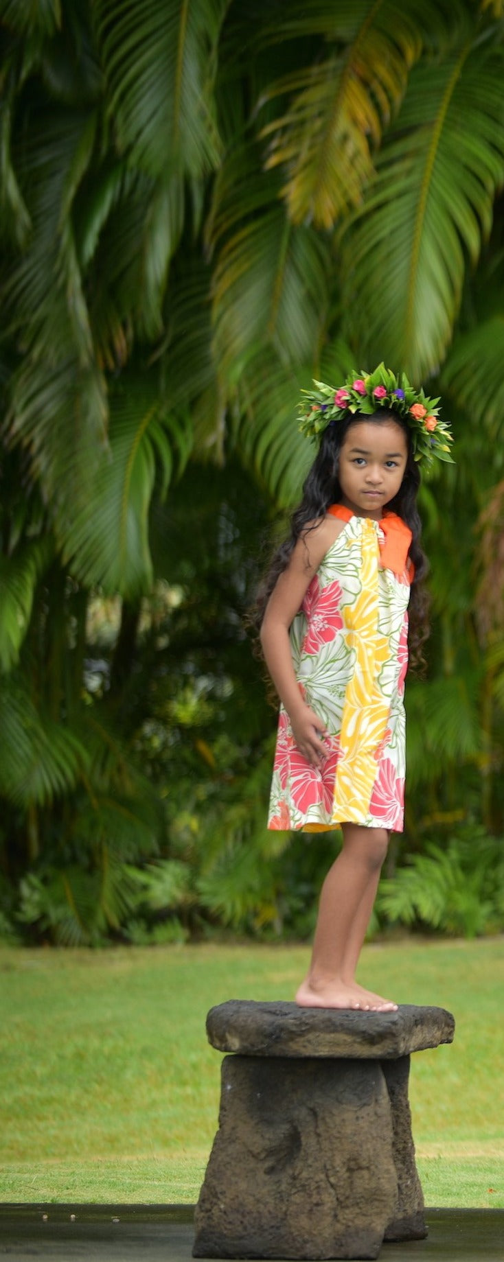 Coradorables GIRLS Groovy Hibiscus Signature Ribbon Dress