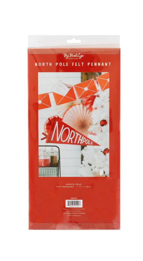 BELIEVE NORTH POLE FELT PENNANT