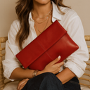 Dani Foldover Clutch - Red