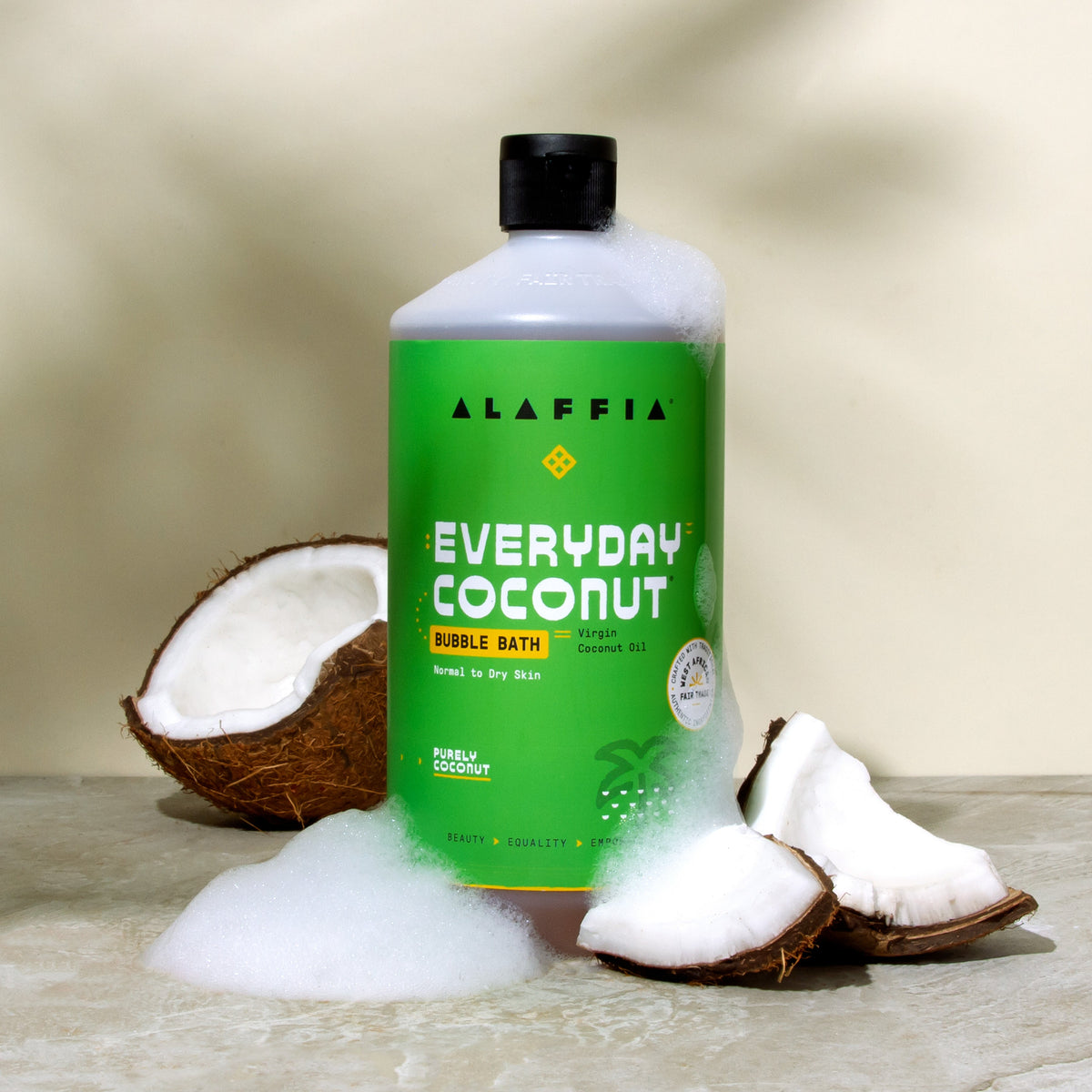Alaffia EveryDay Coconut Bubble Bath, Purely Coconut  32oz