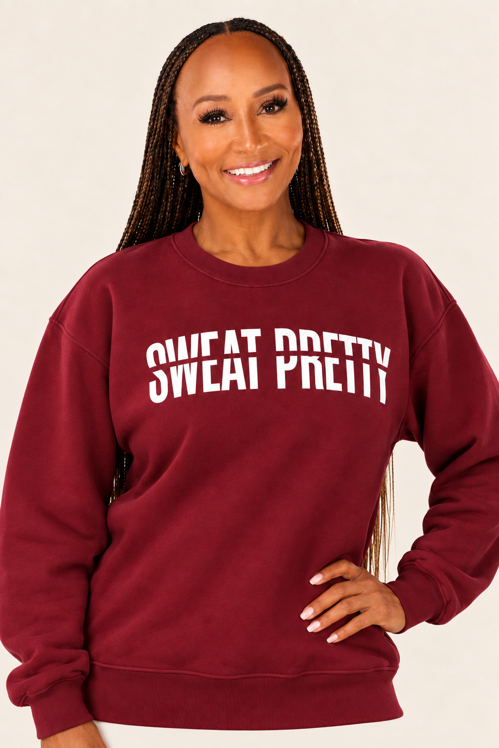 Sweat Pretty Campus Collection Sweatshirt - Maroon