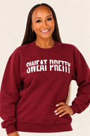 Sweat Pretty Campus Collection Sweatshirt - Maroon