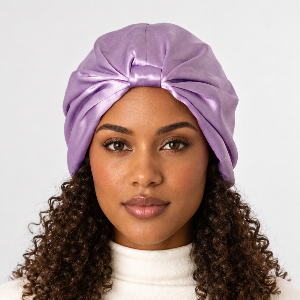 Organic Silk Hair Bonnet Dreamy Lilac