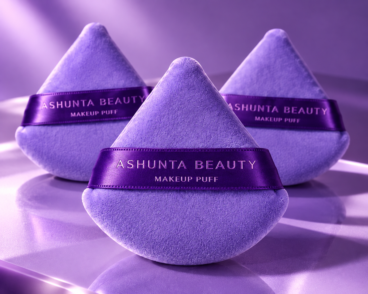 Ashunta Sheriff Beauty Velvet Hypoallergenic Ultra Soft Purple Puffs (3-Pack)