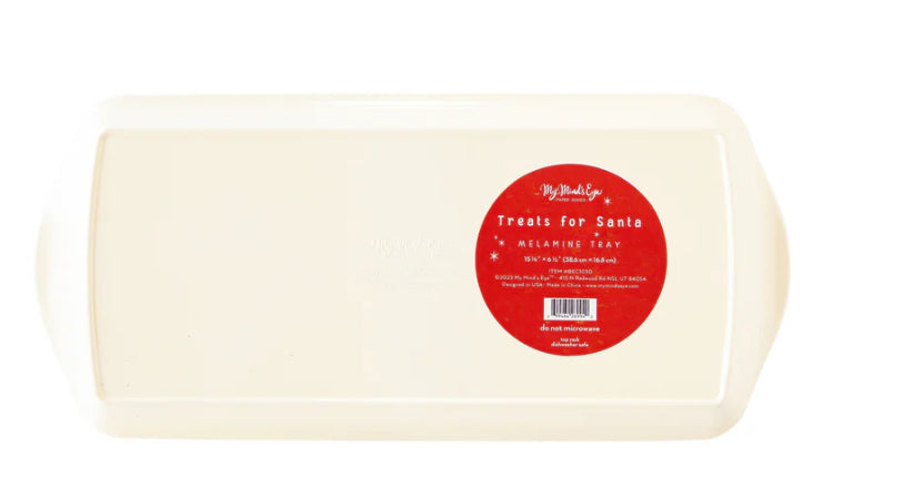BELIEVE SANTA COOKIE MINI MELAMINE TRAY