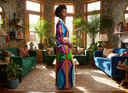 ABEILLE CREATIONS- Queen Félicité- Long Kimono Robe