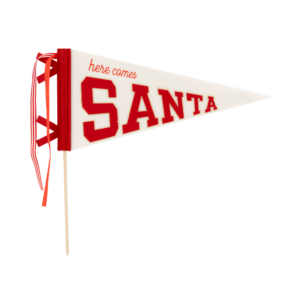 SANTA FELT PENNANT FLAG
