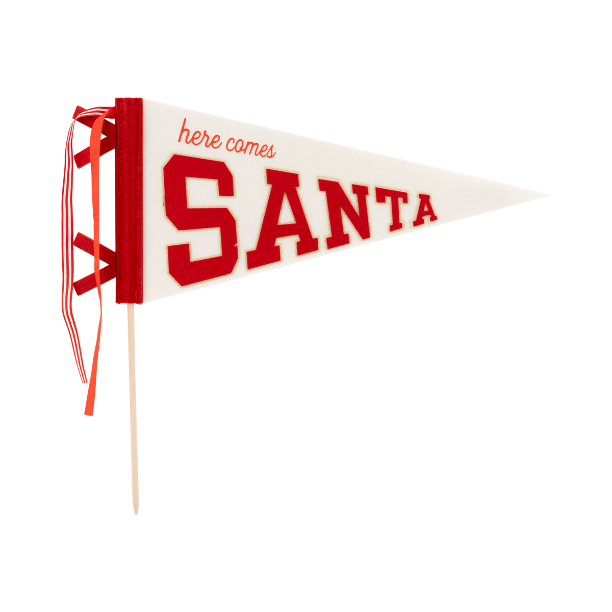 SANTA FELT PENNANT FLAG