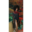 Queen Ankara Laced /Laticed Long Fringe Cape