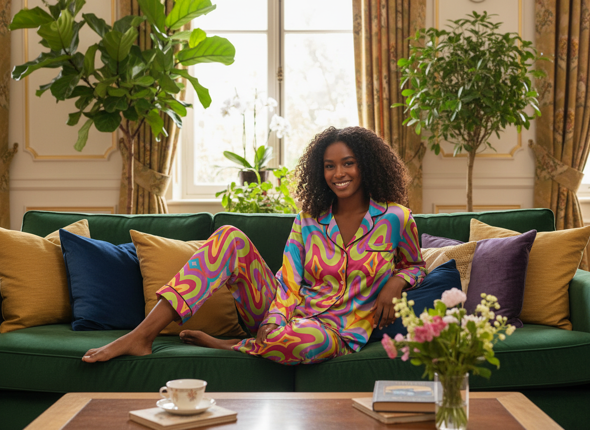 Aziza Design-Women's Silky Pajama Set