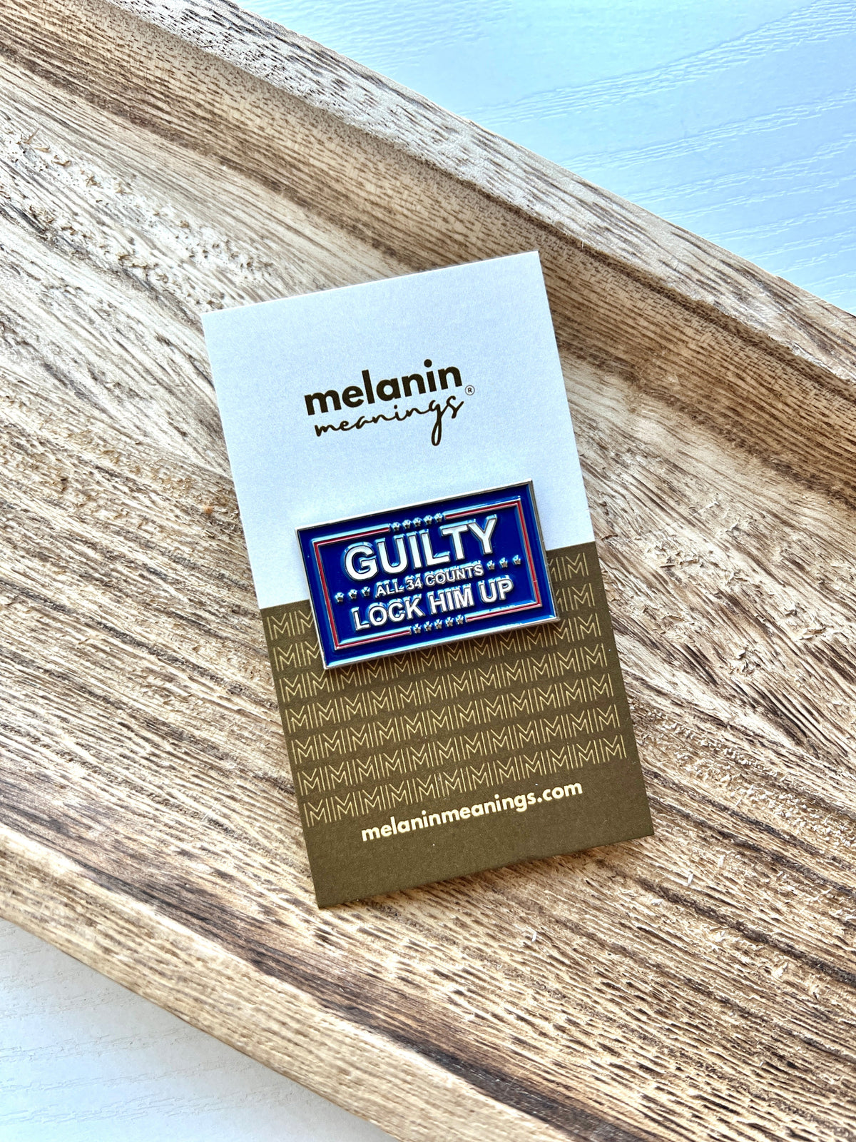 Guilty - All 34 Counts Lapel Pin