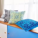 Beauty Embroidered Decorative Pillow (White/Black)