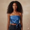 Abundantly Blue Adinkra - Silk Blend Scarf