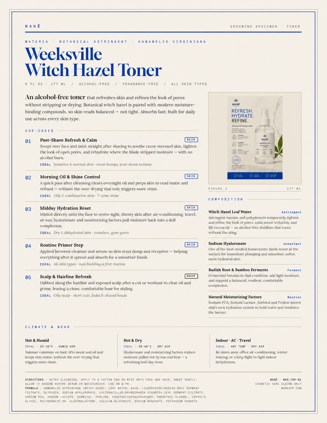 Weeksville Witch Hazel Toner