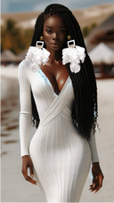 Nonso Square top flower petal earrings