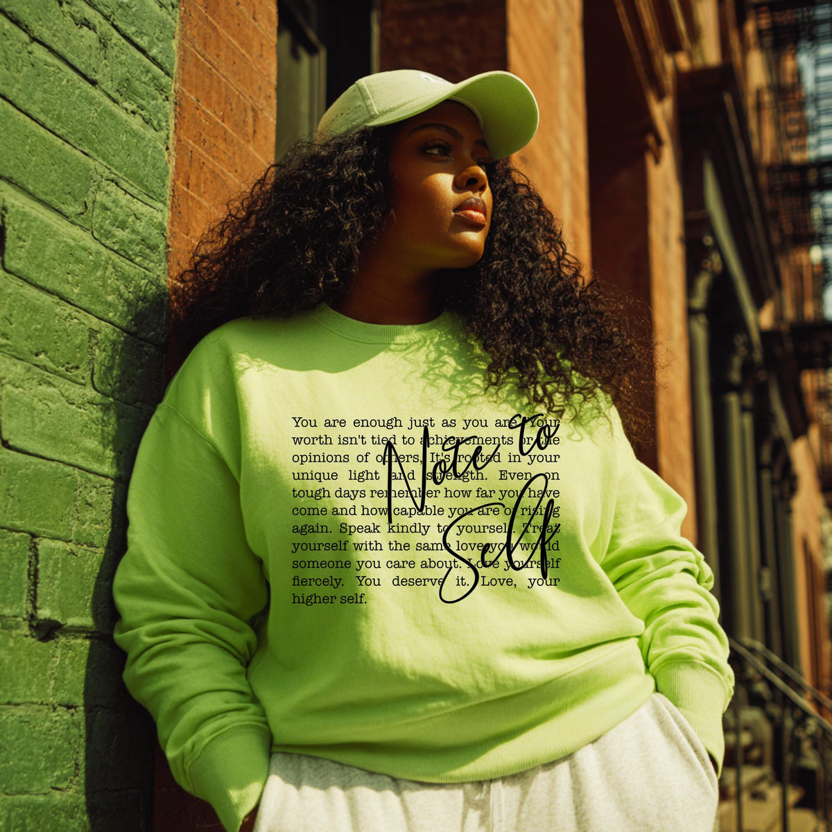 Note to Self — Sacred Reminders | Women's Crewneck | Definitions of Her Collection