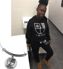 I AM HER Shield Women's Cropped Fleece Hoodie