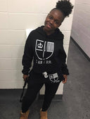 I AM HER Shield Women's Cropped Fleece Hoodie