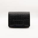 KD Hand Clutch / Embossed - Black Croc
