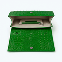 KD Hand Clutch / Embossed - Kelly Green Croc