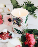 Lady Day White Floral Ceramic Luxury Candle