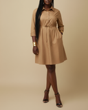 Lira Drawstring Knee Length Dress