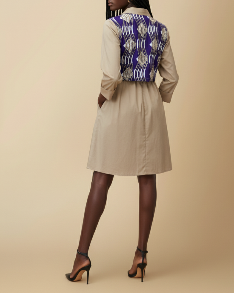 Lira Drawstring Knee Length Dress